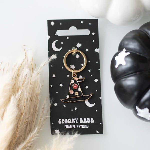 Porte-clés Chapeau de Sorcière Halloween Effrayant Babe