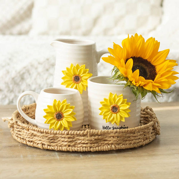 Tasse arrondie Hello Sunshine avec tournesol 3D