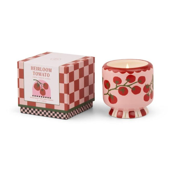 Bougie en céramique Paddywax, senteur Tomate variété ancienne, idéal comme idée cadeau original ou pour soi-même, pour parfumer son intérieur.