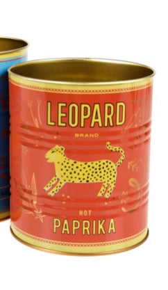 Pot de rangement « léopard » rouge