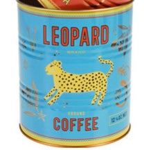 Pot de rangement « léopard » bleu.