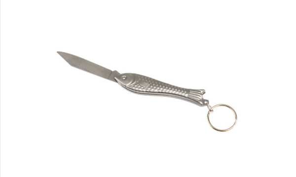 Porte-clés couteaux de poche en forme de poisson