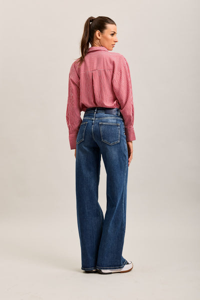 Jean bleu taille asymétrique Kelly