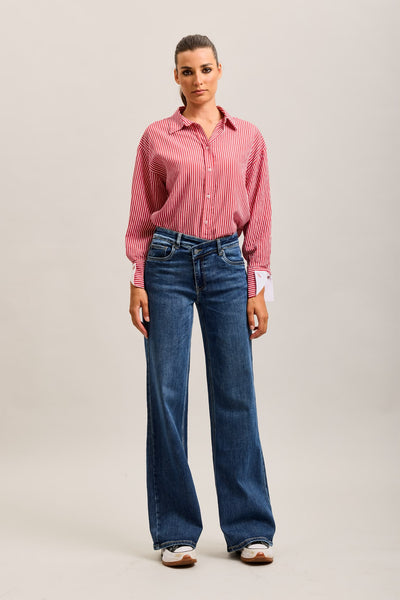 Jean bleu taille asymétrique Kelly