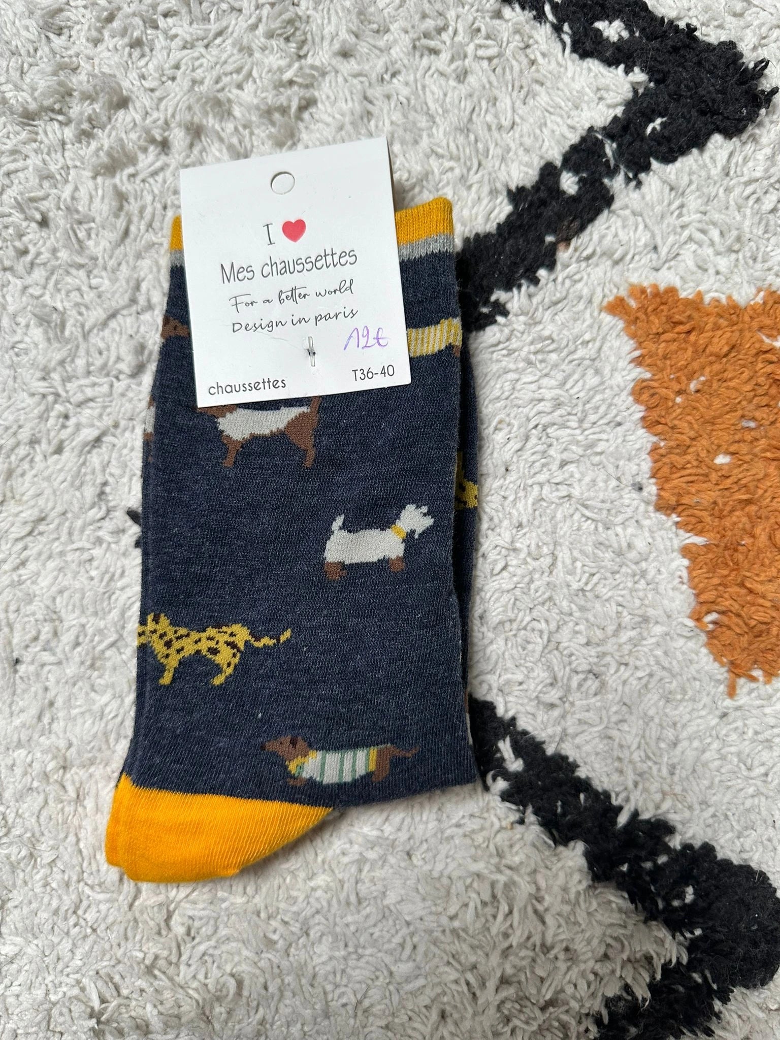Chaussettes avec des motifs de chiens en taille 36/40