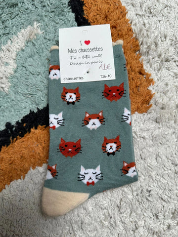 Chaussettes avec des motifs de renards en taille 36/40