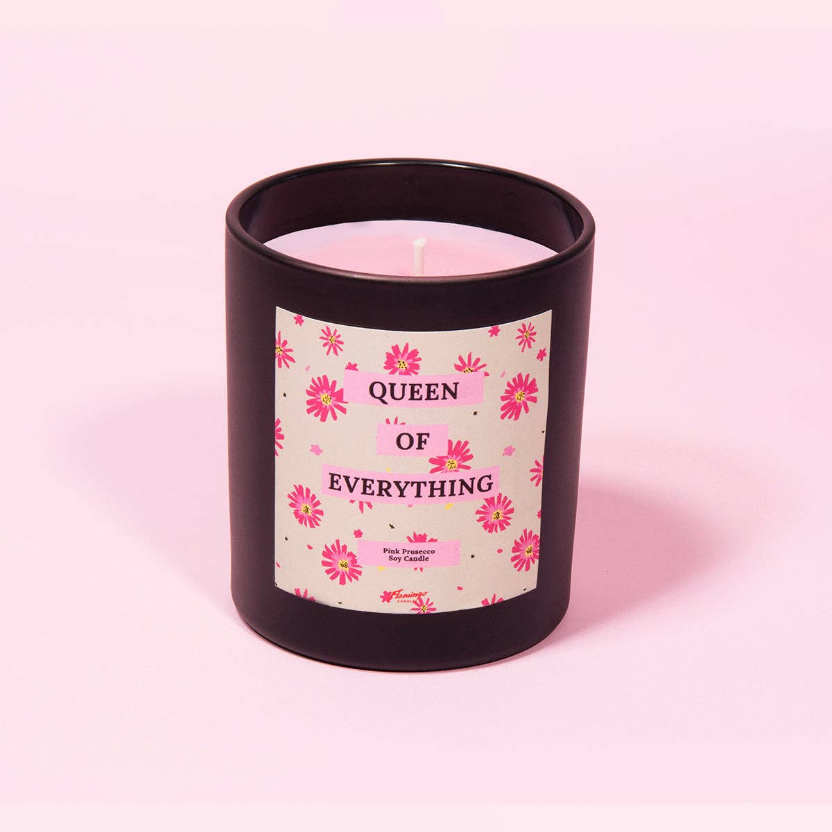 Bougie en pot Queen of Everything rose au Prosecco
