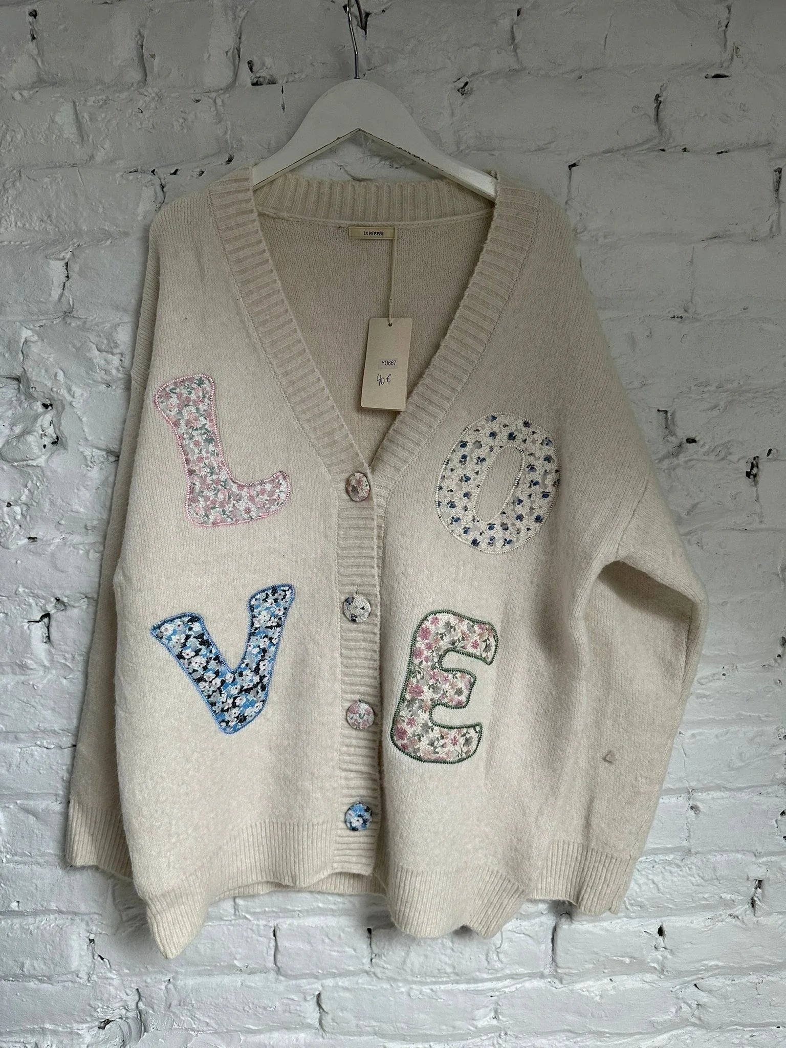 Gilet à manches longues LOVE vue de face