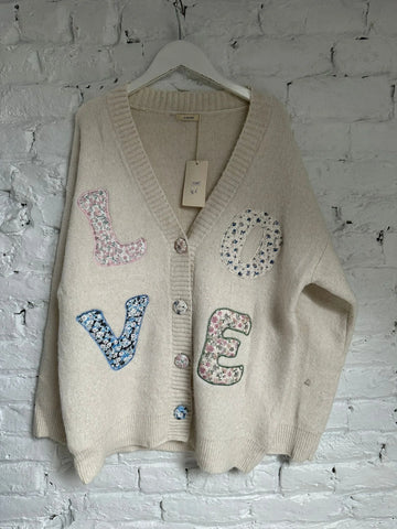 Gilet à manches longues LOVE vue de face