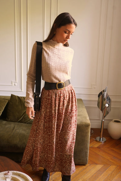 Jupe imprimée avec motifs, vue de face