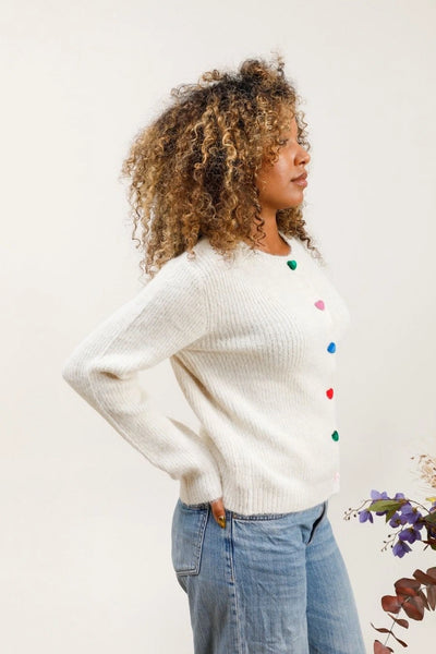 Gilet boutons cœurs