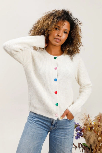 Gilet Boutons Cœurs