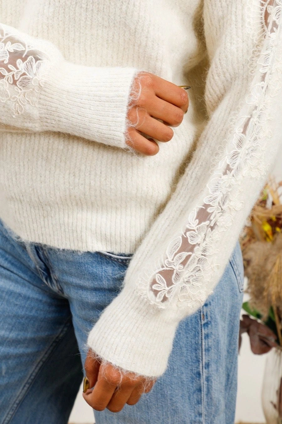 Pull dentelle
