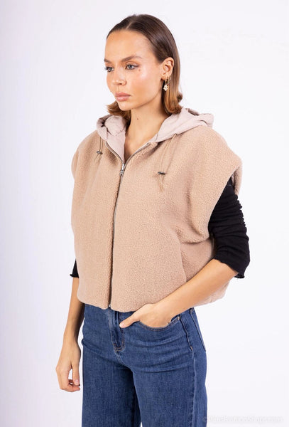 Veste réversible beige