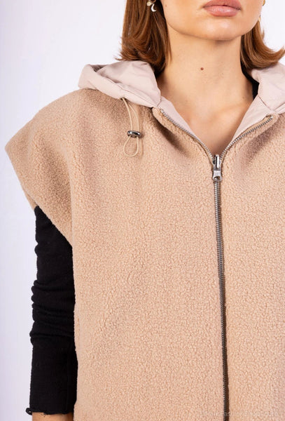 Veste réversible beige