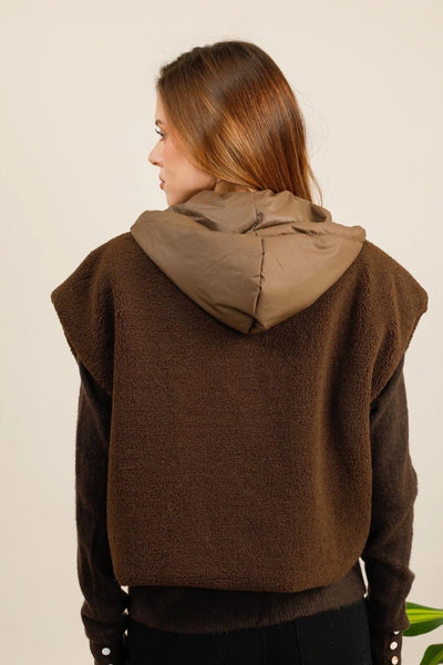 Veste réversible marron