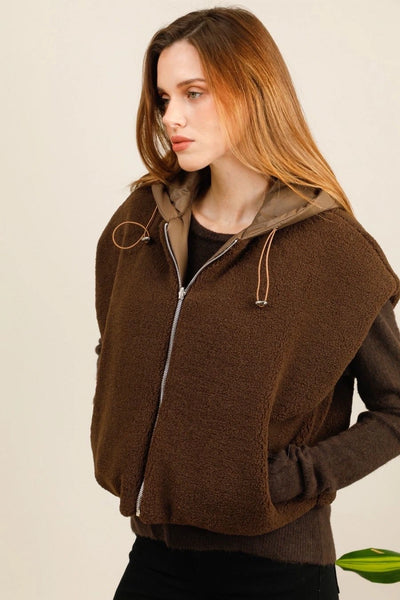 Veste réversible marron