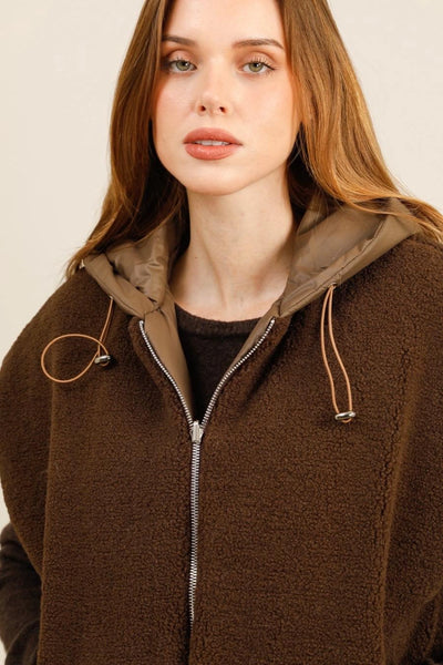 Veste réversible marron