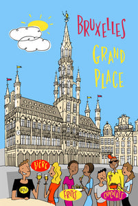 Carte postale Bruxelles grand place